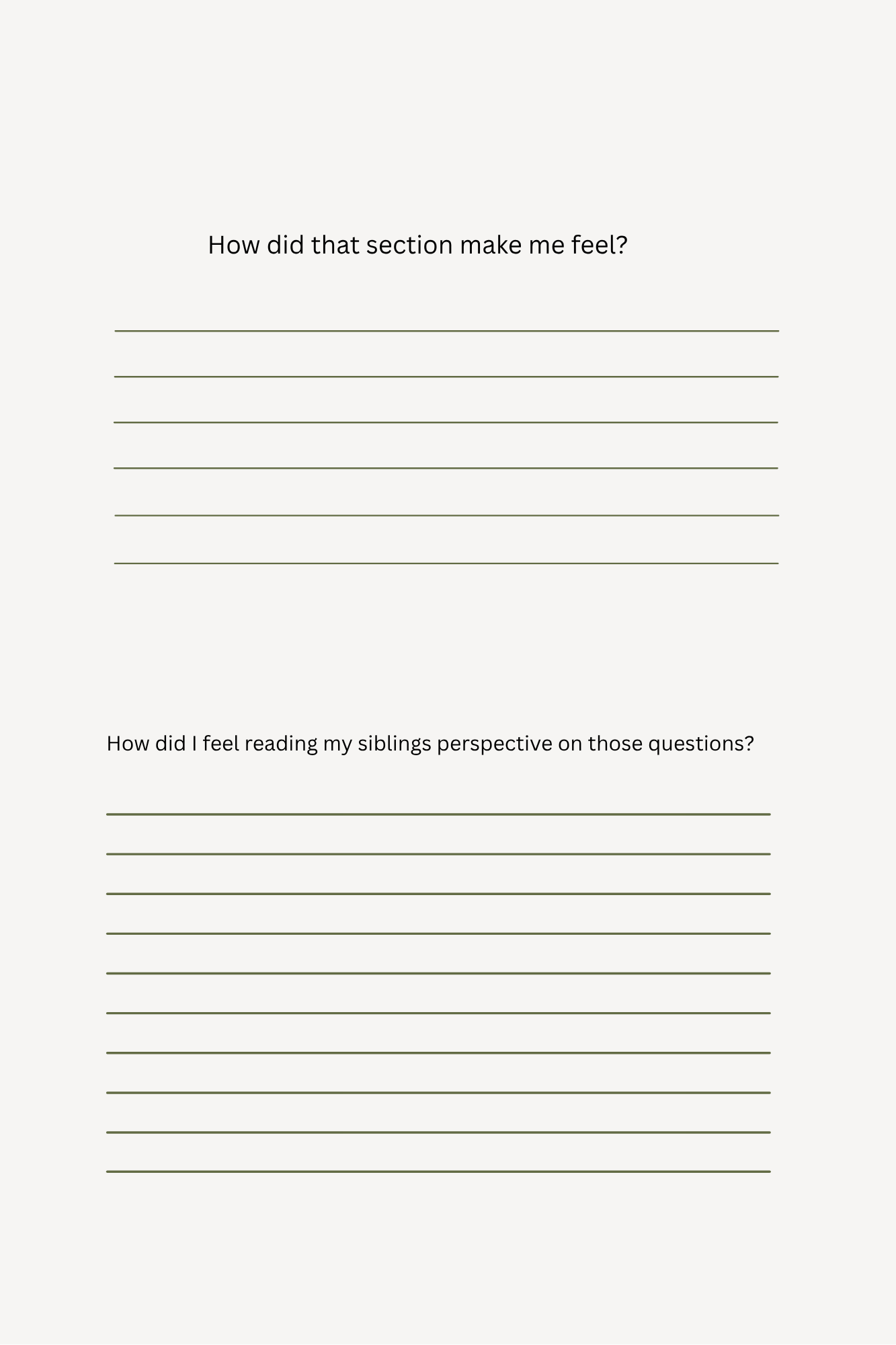 Echoes of the same home: A guided sibling journal (Physical product)