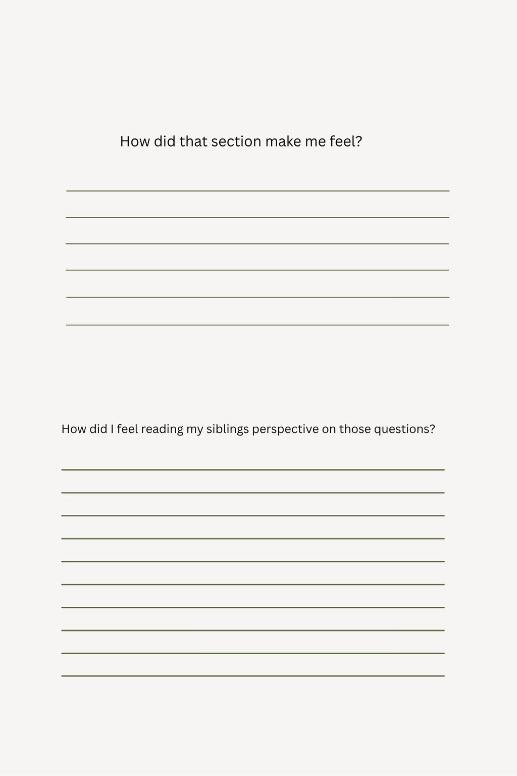 Echoes of the same home: A guided sibling journal (Physical product)